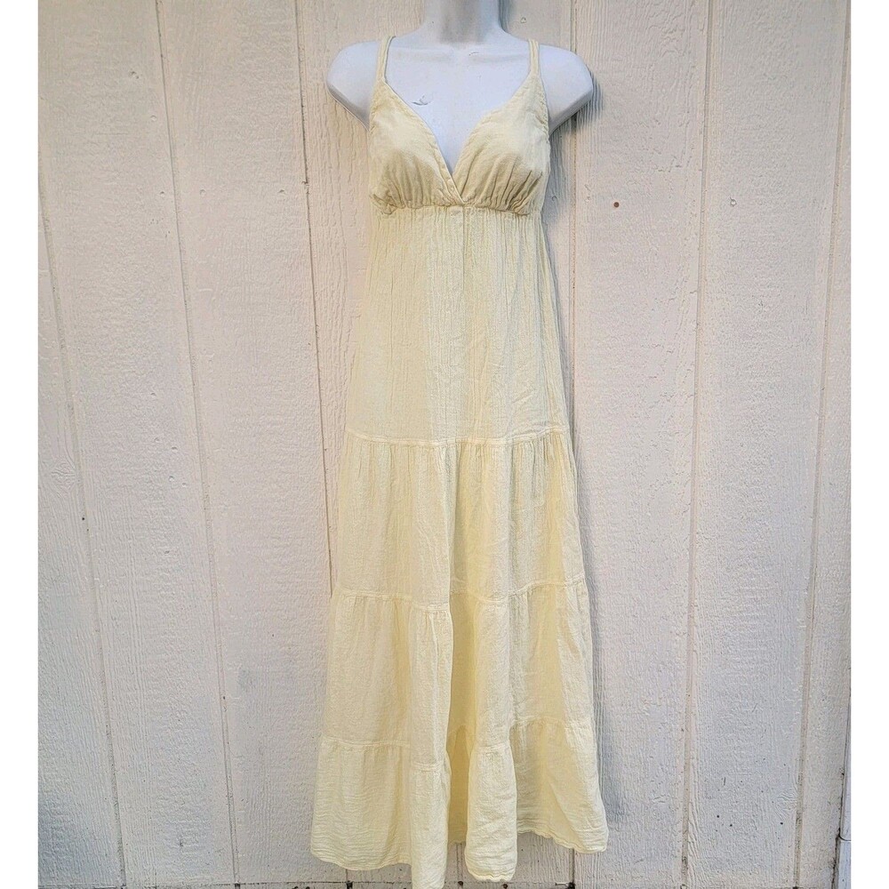 Seaspice Resort Wear Womens Maxi Dress Medium Yellow Coastal vacay
